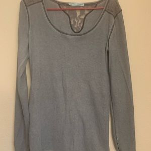 Maurice’s light thermal with lace trim